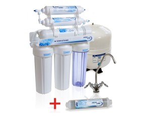 Фільтр зворотного осмосу Aqualine RO-6 + BIO ALK-10x2L-NPT