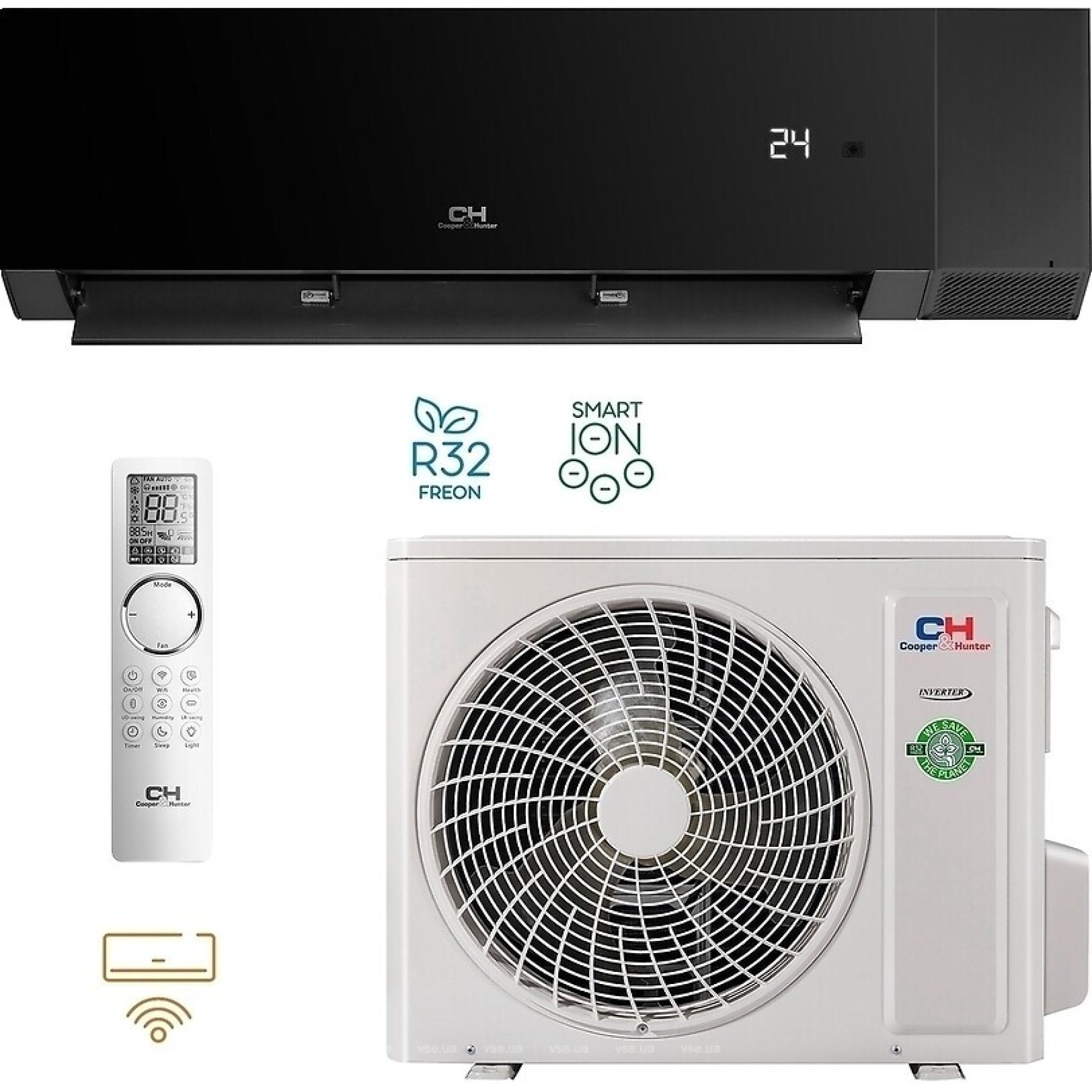 Кондиционер Cooper&Hunter Nature Black CH-S24FTXAN-BL